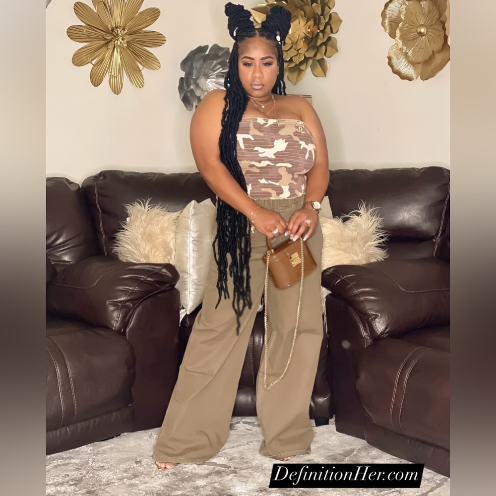 CAMO & PAPER BAGGY DENIM SET
